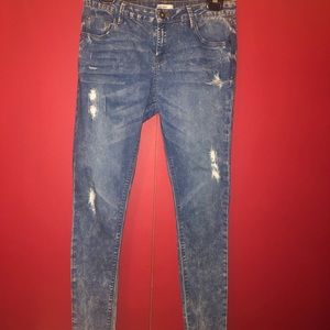 Distressed premium denim